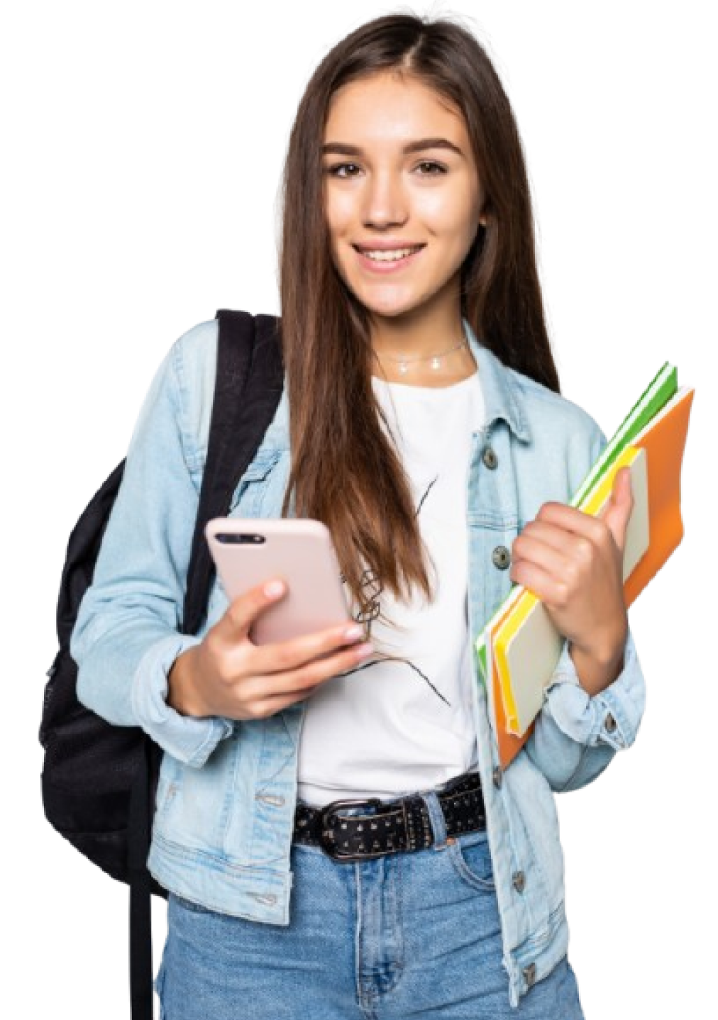 Student with backpack